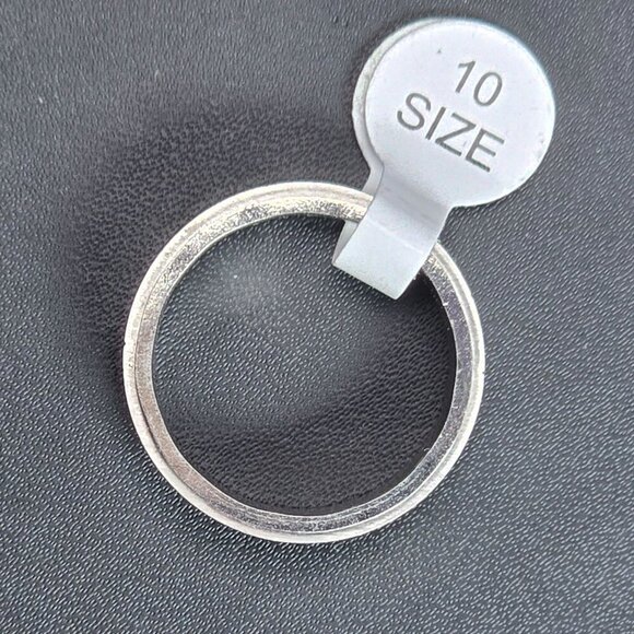 Cat Face Engraved Stainless Steel Spinner Ring Size‎ 10 (NWOT) - Picture 3 of 6